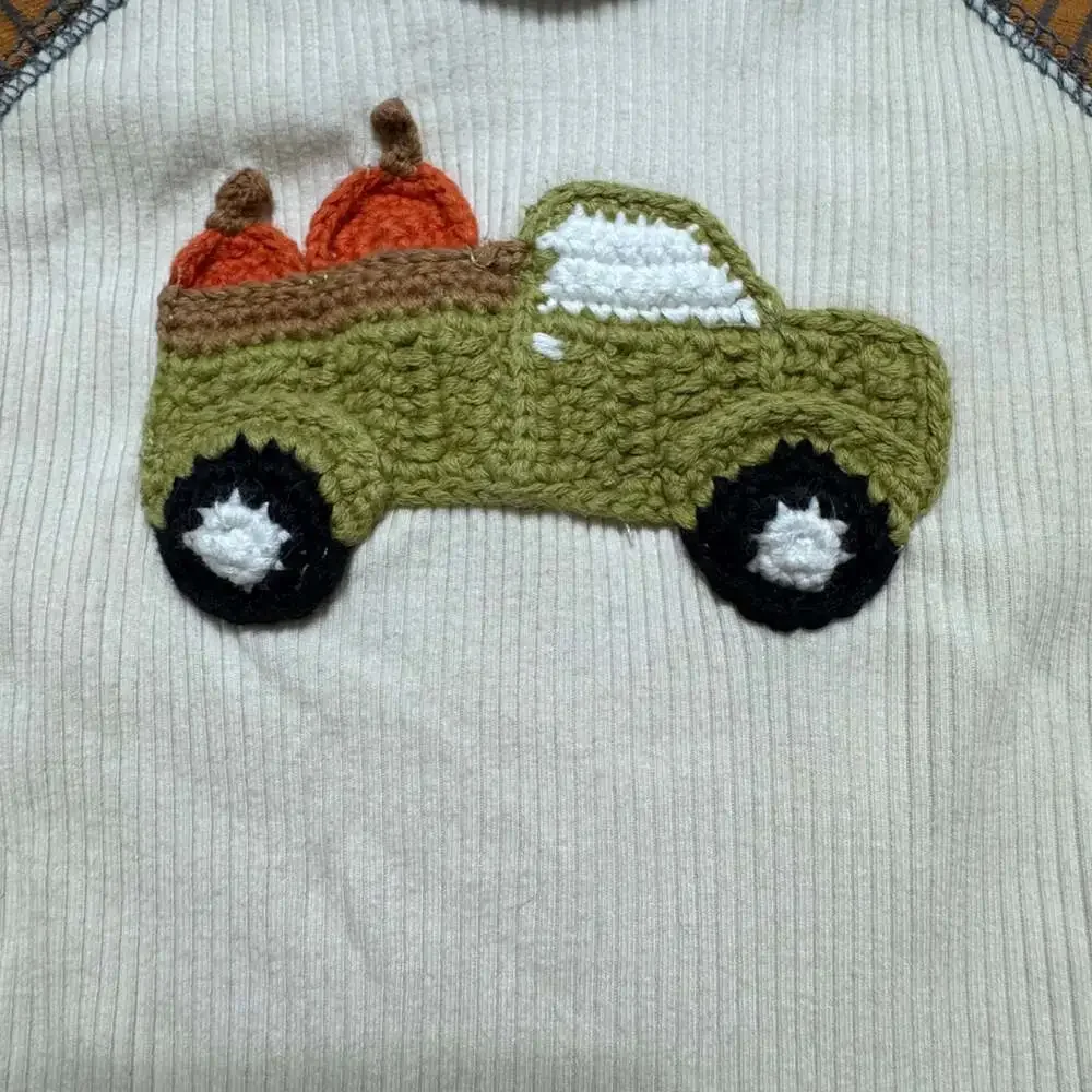 Mud Pie Baby Boy Crochet Sleeper, Truck, 0-3 Months k4